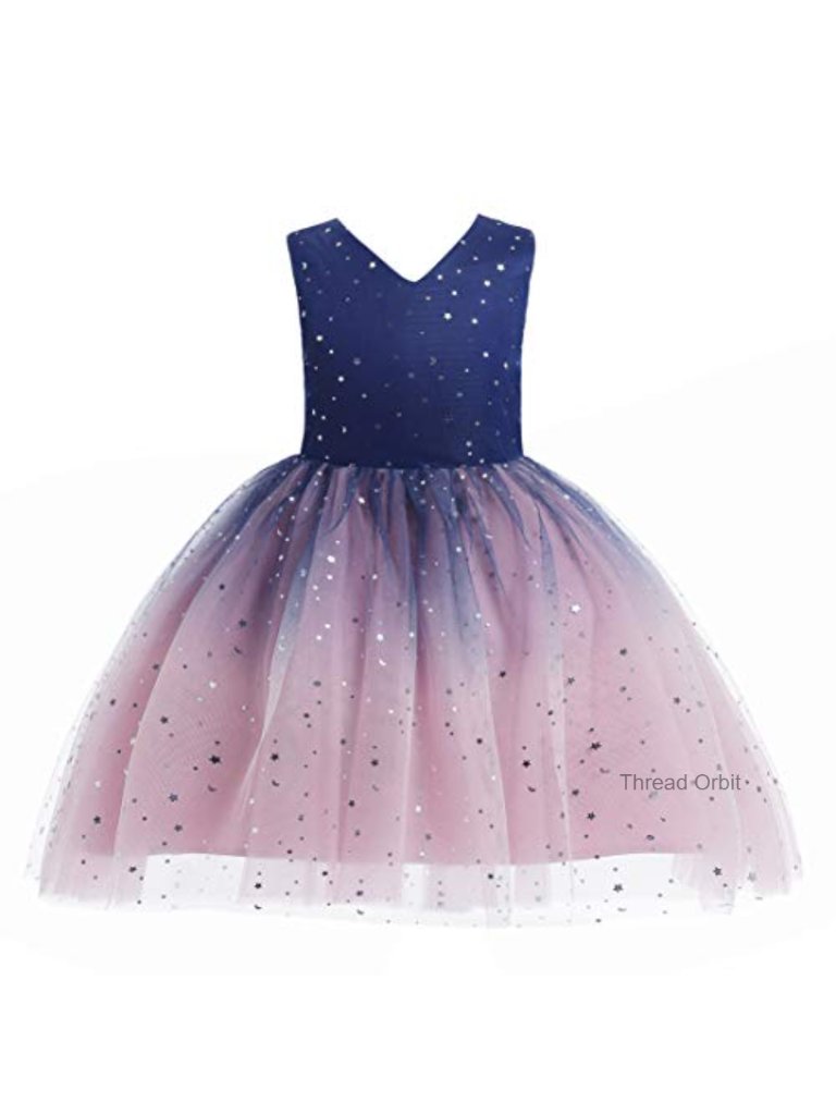 Princess Sparkle Tulle Tutu A-Line Dress For Girls Party Pageant